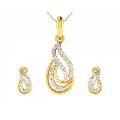 Caylin Diamond Pendant & Earrings Set